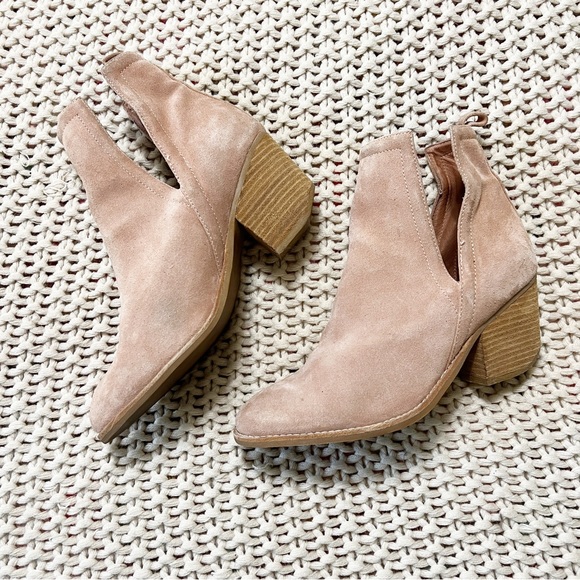 Jeffrey Campbell Pink Suede Western Ankle Boots 10 - Picture 2 of 8